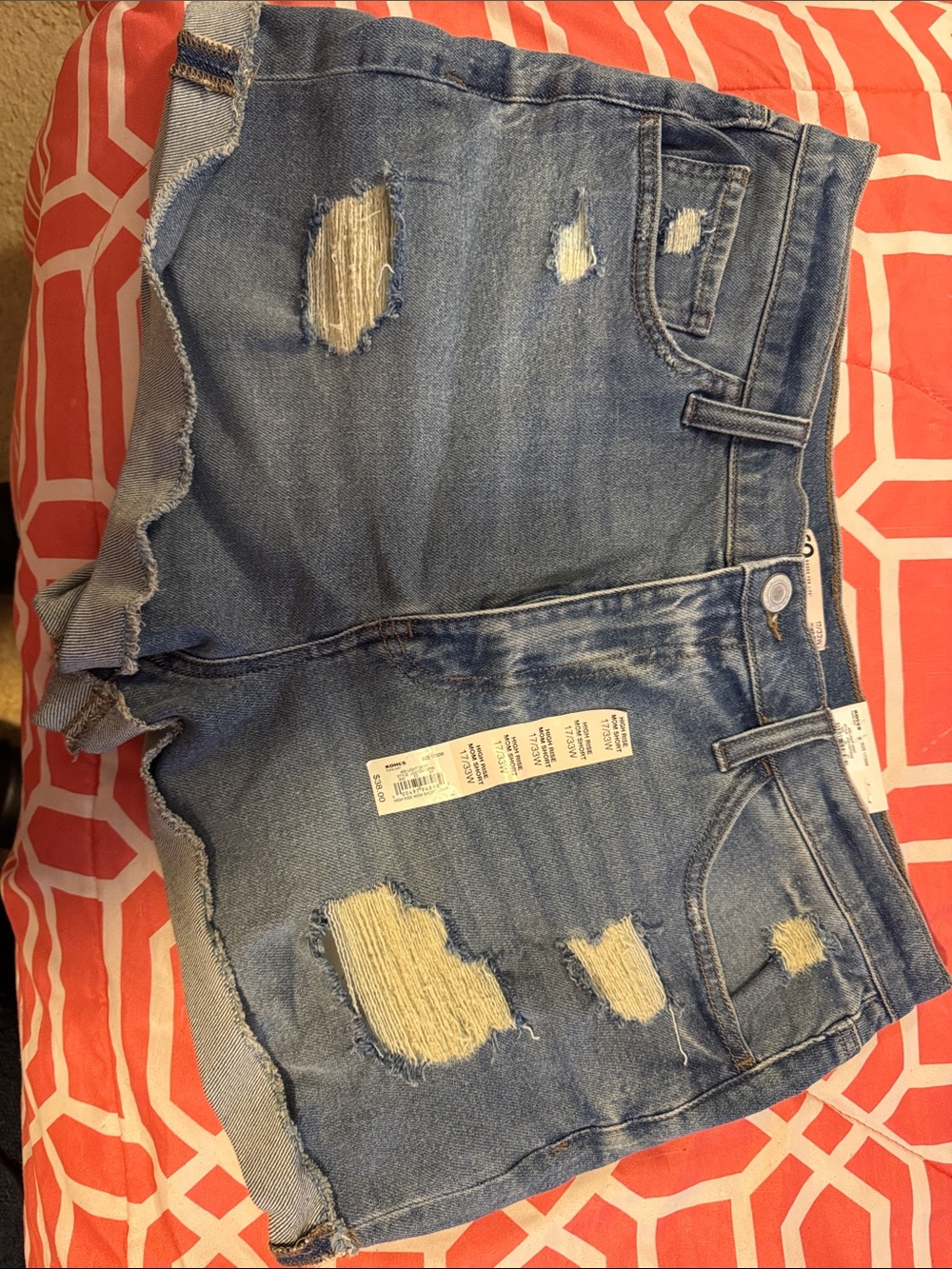 SO Distressed Light Blue Denim Jean Shorts